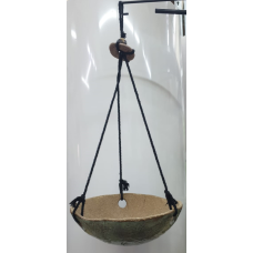 Brown inside, Round Bird Feeder